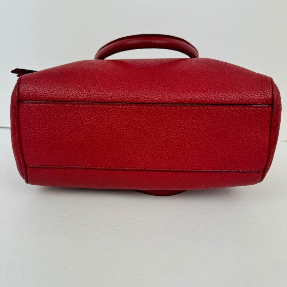 Kate Spade Red Pebbled Leather Satchel Handbag - Picture 5 of 15